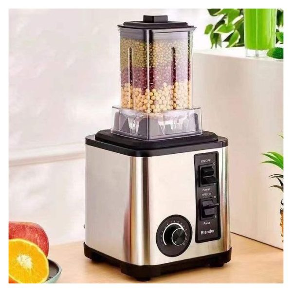 BARDEFU LM-High-end Quality 3 In 1 Stainless Steel High-power 3L Blender - Silver Black