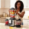 BARDEFU LM-High-end Quality 3 In 1 Stainless Steel High-power 3L Blender - Silver Black
